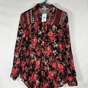 NWT Hope Springs Small Long Sleeve Button Down Shirt S